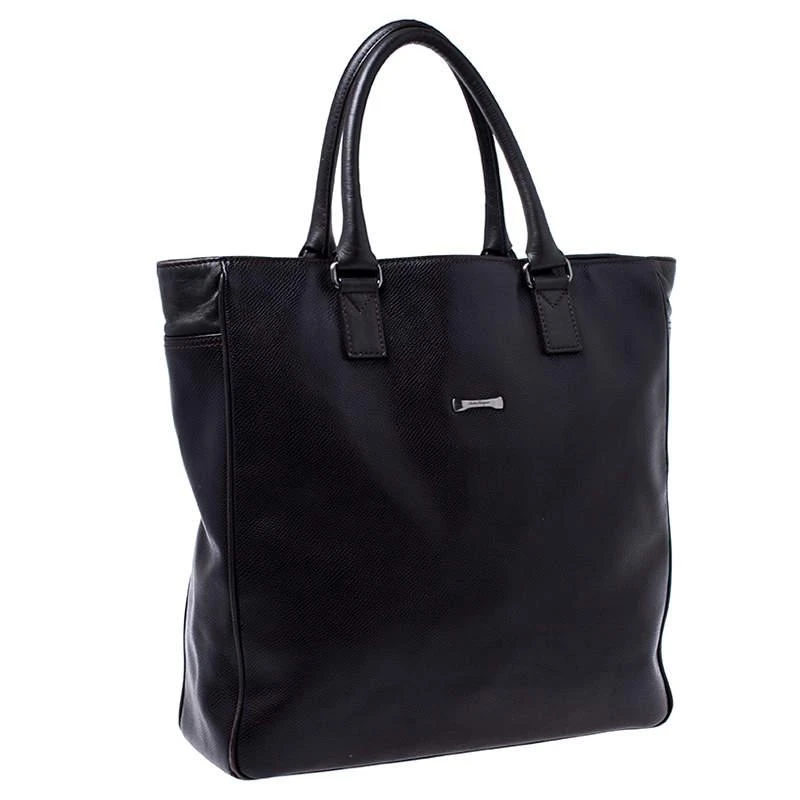 商品[二手商品] Salvatore Ferragamo|Salvatore Ferragamo Black Leather Tote,价格¥1702,第3张图片详细描述
