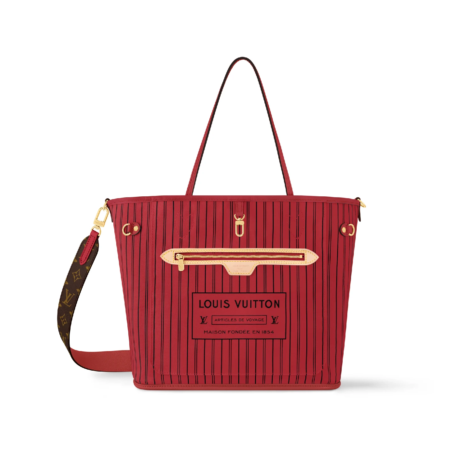 商品Louis Vuitton|【预售】 LV路易威登 25春夏 女士 手提包 Sac Neverfull Bandoulière Inside Out MM M12708 ,价格¥21539,第1张图片