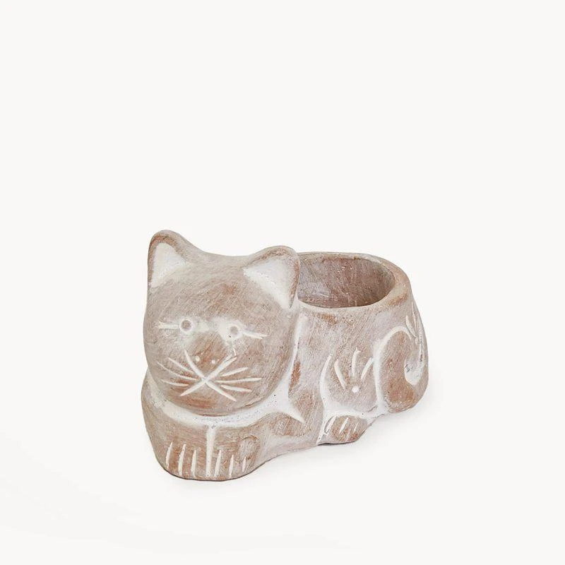 商品KORISSA|Terracotta Tea Light Candle Holder Cat,价格¥221,第1张图片