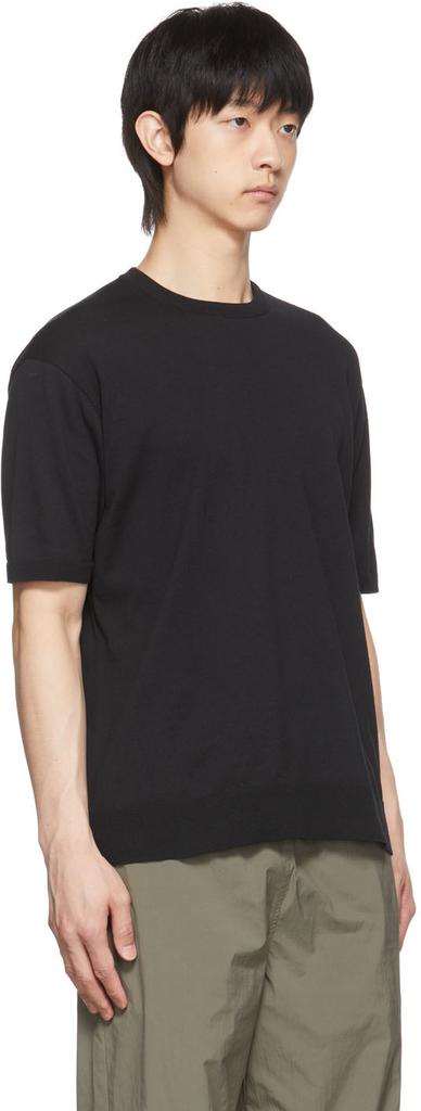 Black Cotton T-Shirt商品第2张图片规格展示