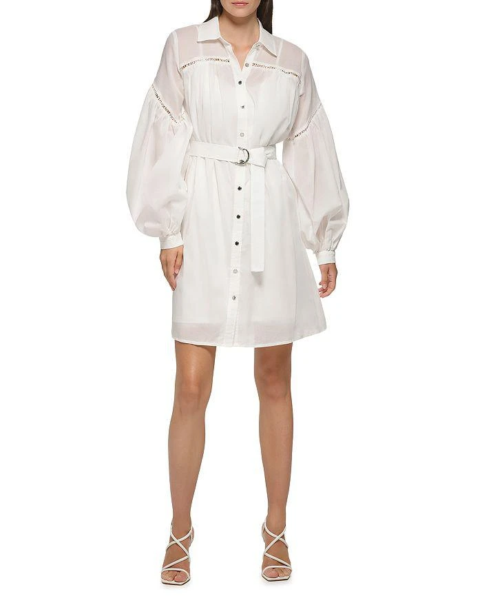 商品Karl Lagerfeld Paris|Cotton Voile Shirt Dress,价格¥377,第4张图片详细描述