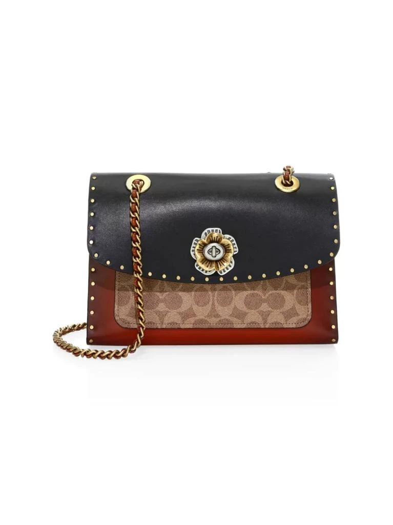 商品Coach|Parker 拼接铆钉链条包,价格¥2541,第1张图片