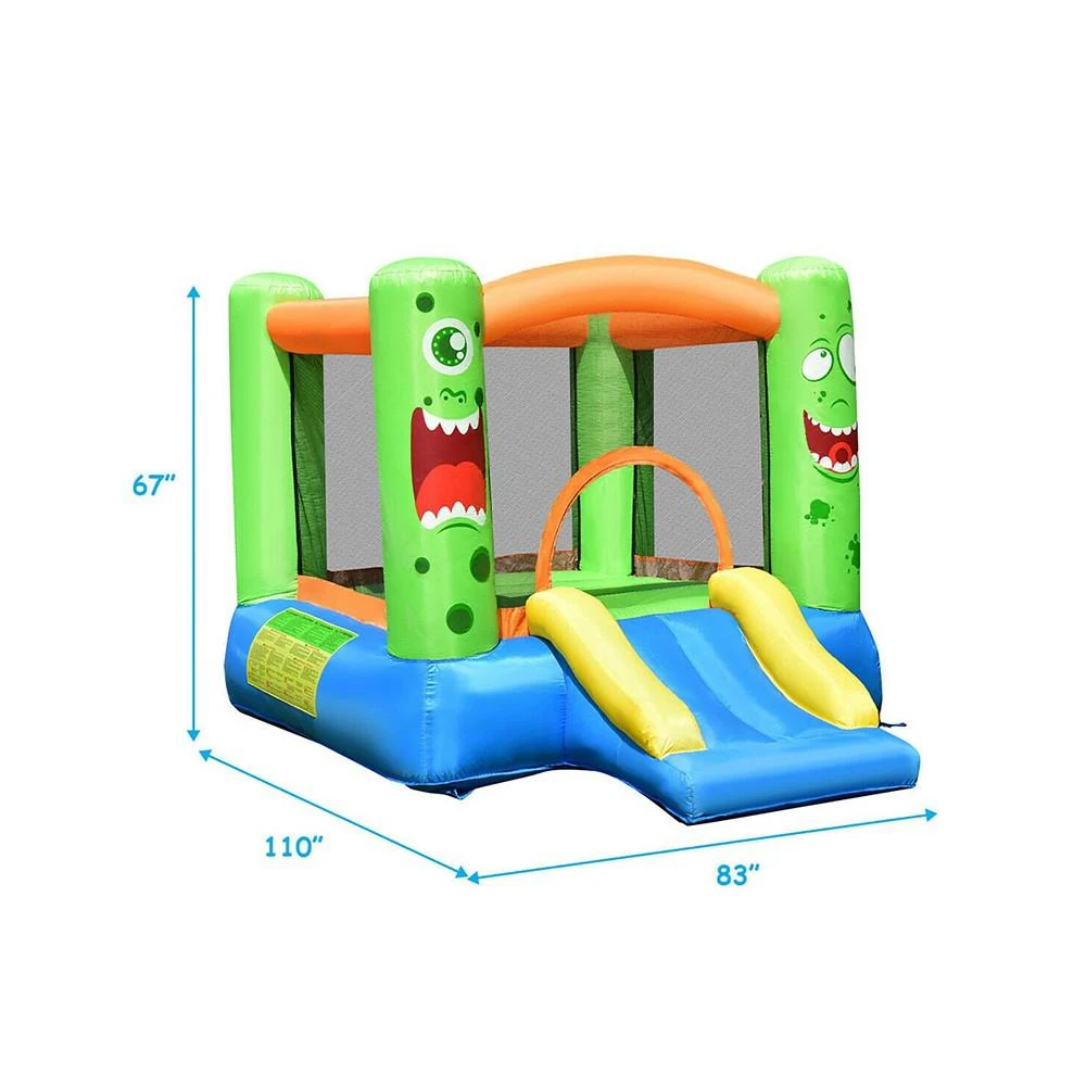 商品Costway|Inflatable Bounce House Jumper Castle Kids Playhouse w/ Basketball Hoop & Slide,价格¥978,第2张图片详细描述