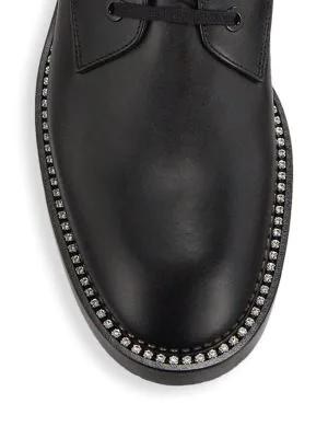 Sondra Studded Leather Combat Boots商品第4张图片规格展示
