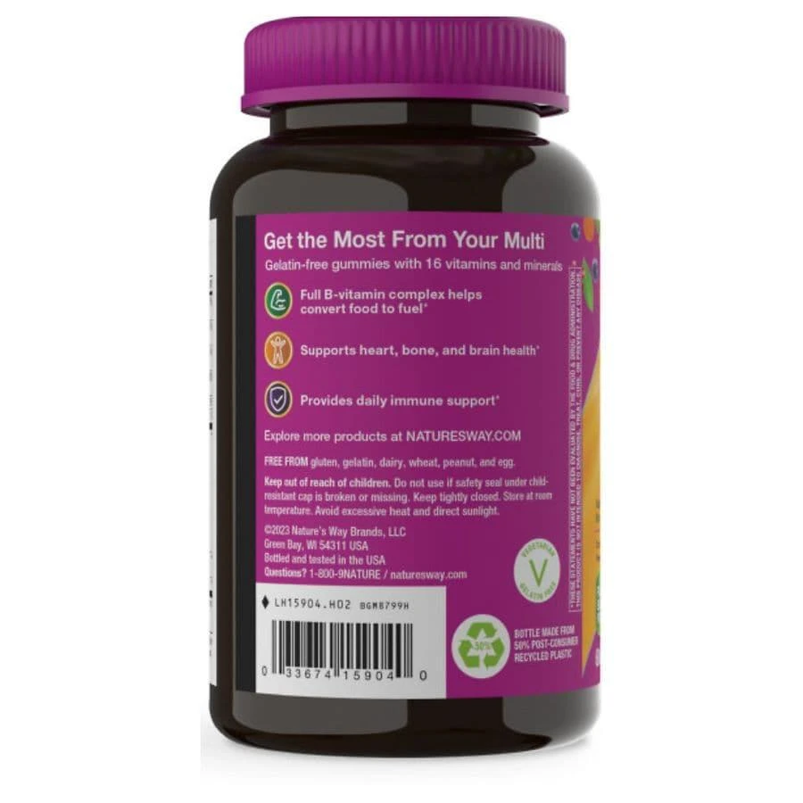 商品Nature's Way|Women's 50+ Multi-Vitamin Gummies Fruit,价格¥84,第2张图片详细描述