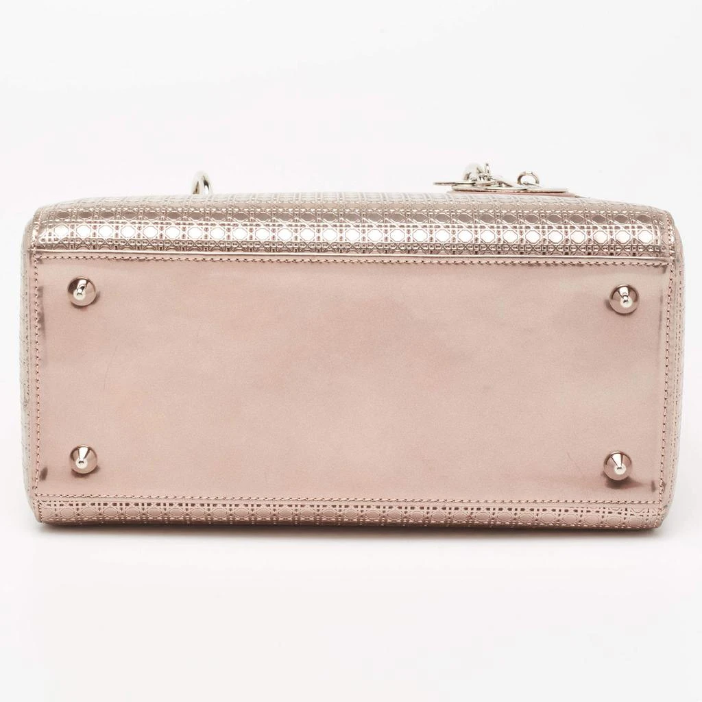 Dior Metallic Rose Gold Micro Cannage Laminated Leather Medium Lady Dior Tote 商品