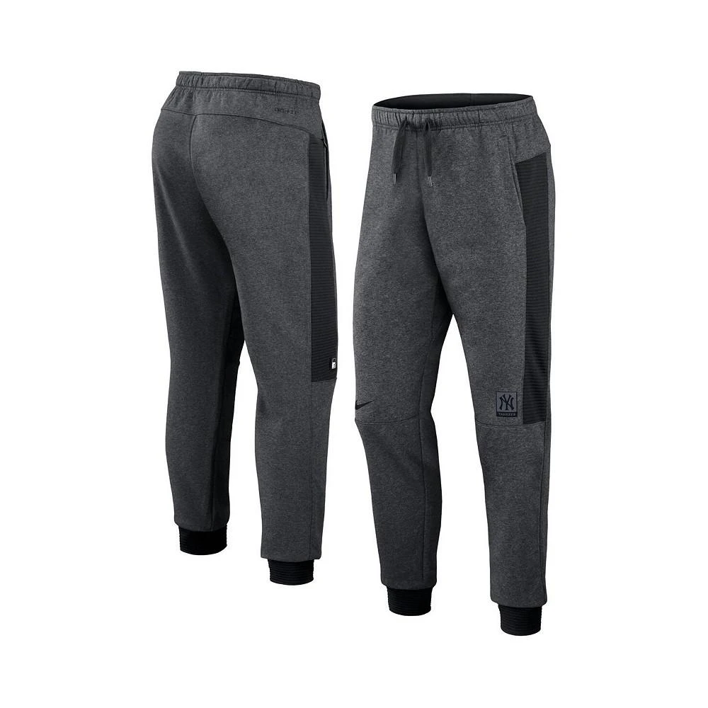 商品NIKE|Men's Heathered Gray, Black New York Yankees Authentic Collection Flux Performance Jogger Pants,价格¥535,第1张图片