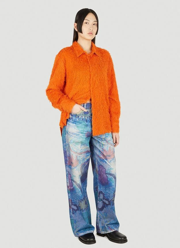 商品Our Legacy|Hank Grüner Digital Chalk Print Jeans in Blue,价格¥2080,第2张图片详细描述