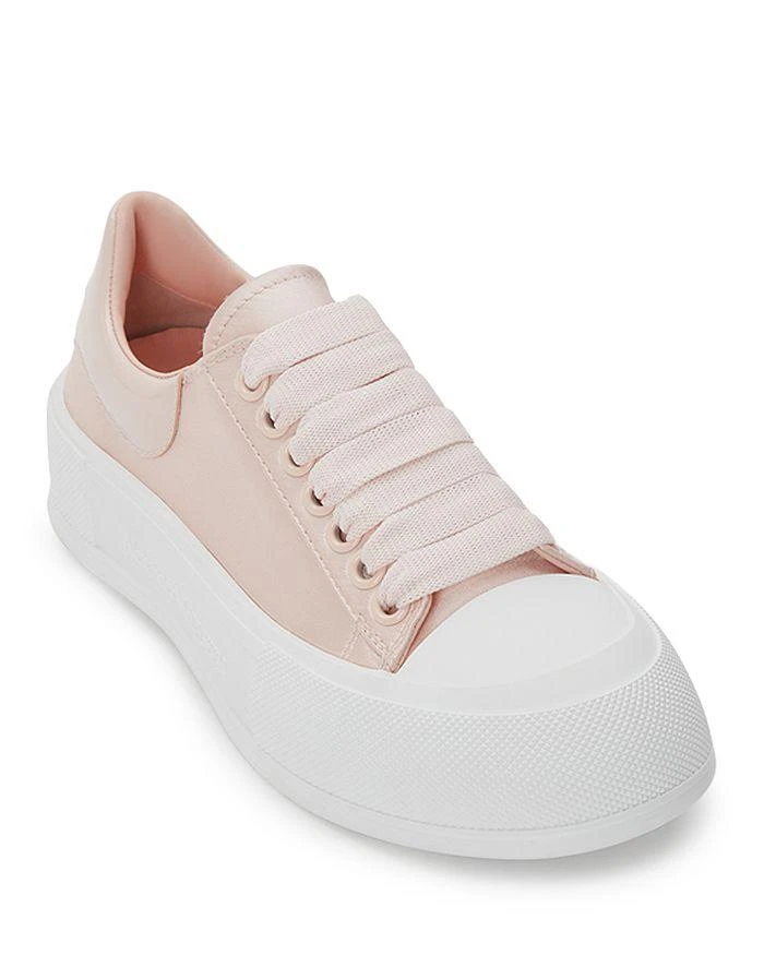 商品Alexander McQueen|Women's Deck Satin Low Top Sneakers,价格¥1303,第2张图片详细描述