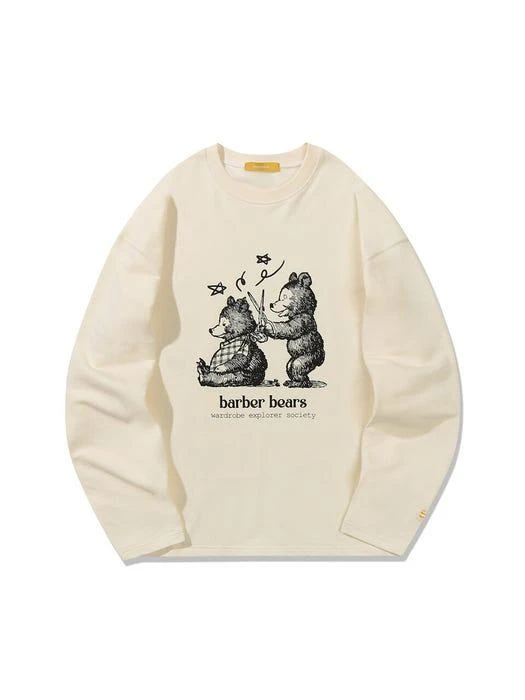 商品MAINBOOTH|Barber Bears Shirt _ Cream,价格¥419,第3张图片详细描述