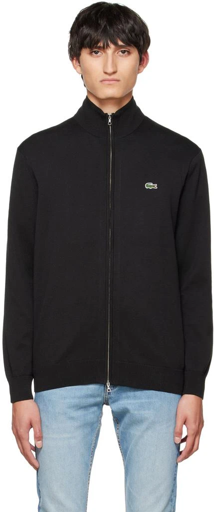 商品Lacoste|Black Zip-Up Sweater,价格¥620,第1张图片