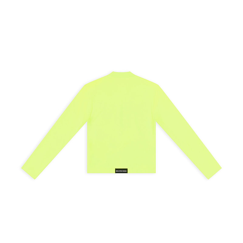 【预售3-7天】Balenciaga/巴黎世家 22年秋冬新款 男士黄色棉质混纺长袖T恤704103TMVB77204商品第2张图片规格展示