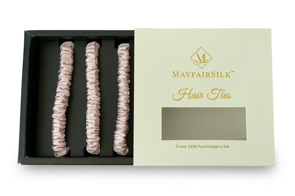 商品Mayfairsilk|Precious Pink Slim Hair Ties Set,价格¥159,第2张图片详细描述