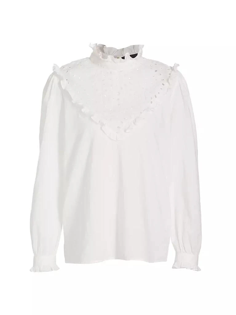 商品Nili Lotan|Corina Eyelet Lace Top,价格¥736,第1张图片