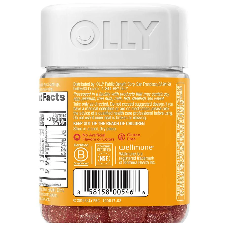 商品OLLY|Kids Immunity Gummies,价格¥120,第2张图片详细描述