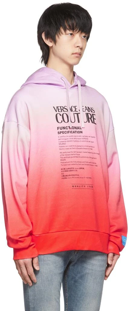 商品Versace|Pink & Orange Cotton Hoodie,价格¥4092,第2张图片详细描述
