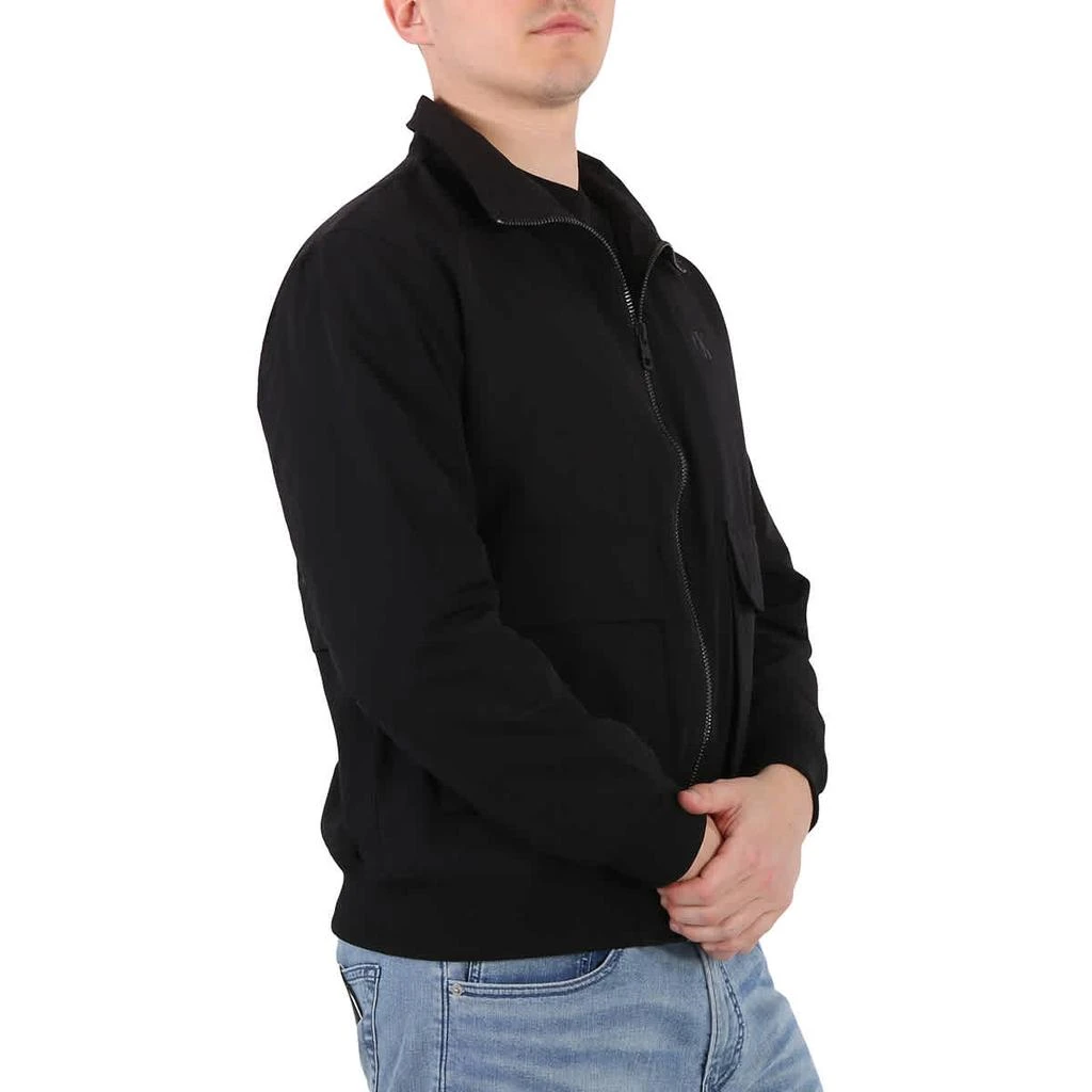 商品Calvin Klein|Calvin Klein Men's Black Stand Collar Cotton Bomber Jacket, Size Small,价格¥1067,第2张图片详细描述