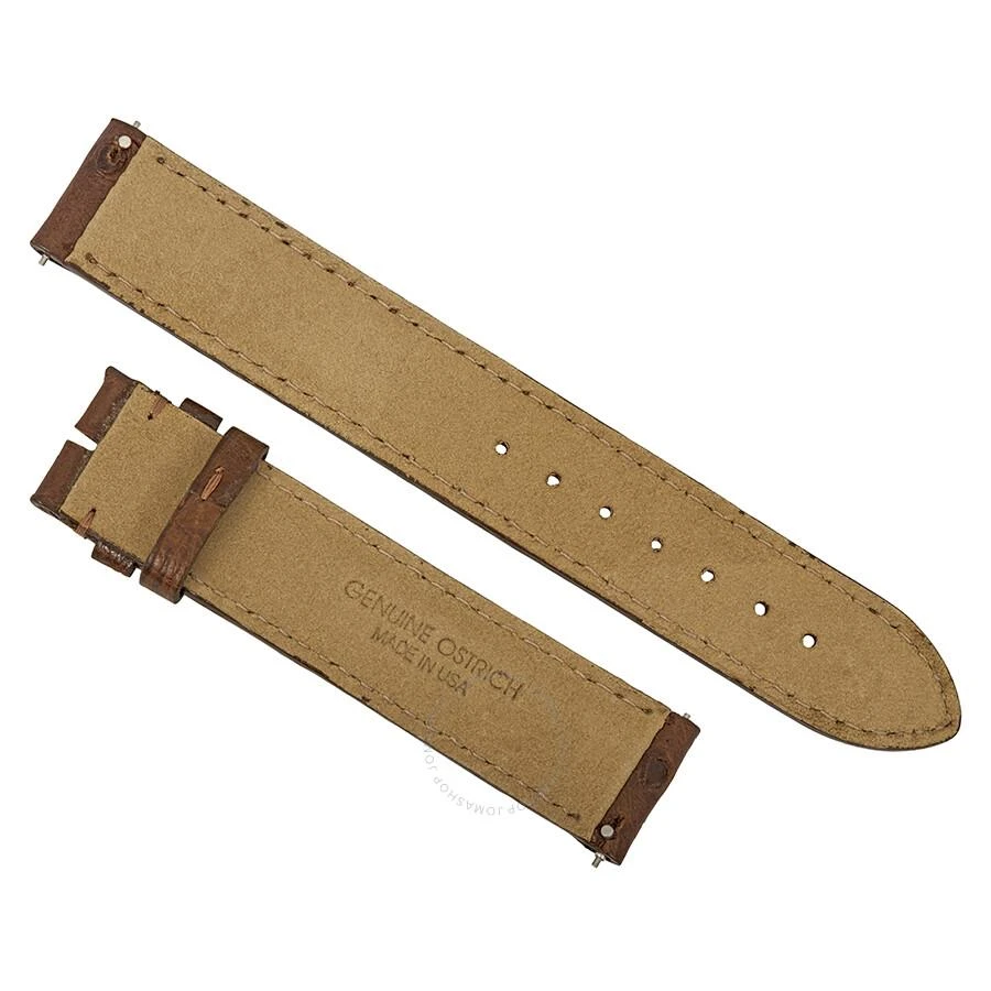 商品Hadley Roma|18 MM Matte Brown Ostrich Leather Strap,价格¥297,第2张图片详细描述