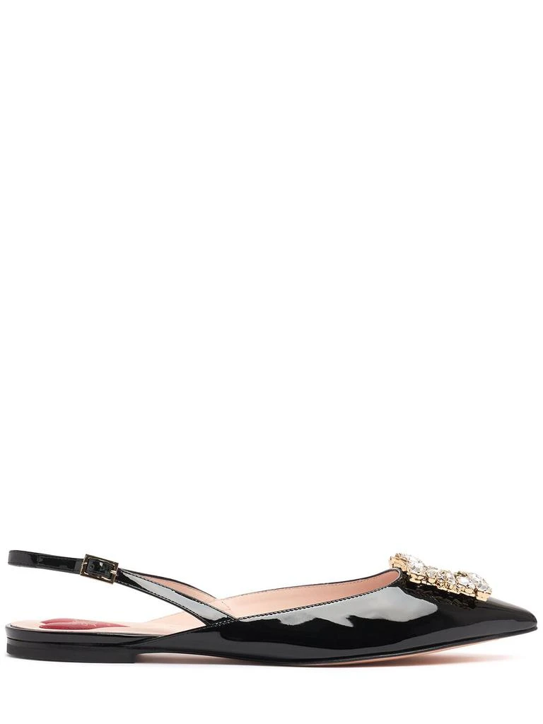 商品Roger Vivier|5mm Virgule Patent Leather Slingbacks,价格¥12333,第1张图片