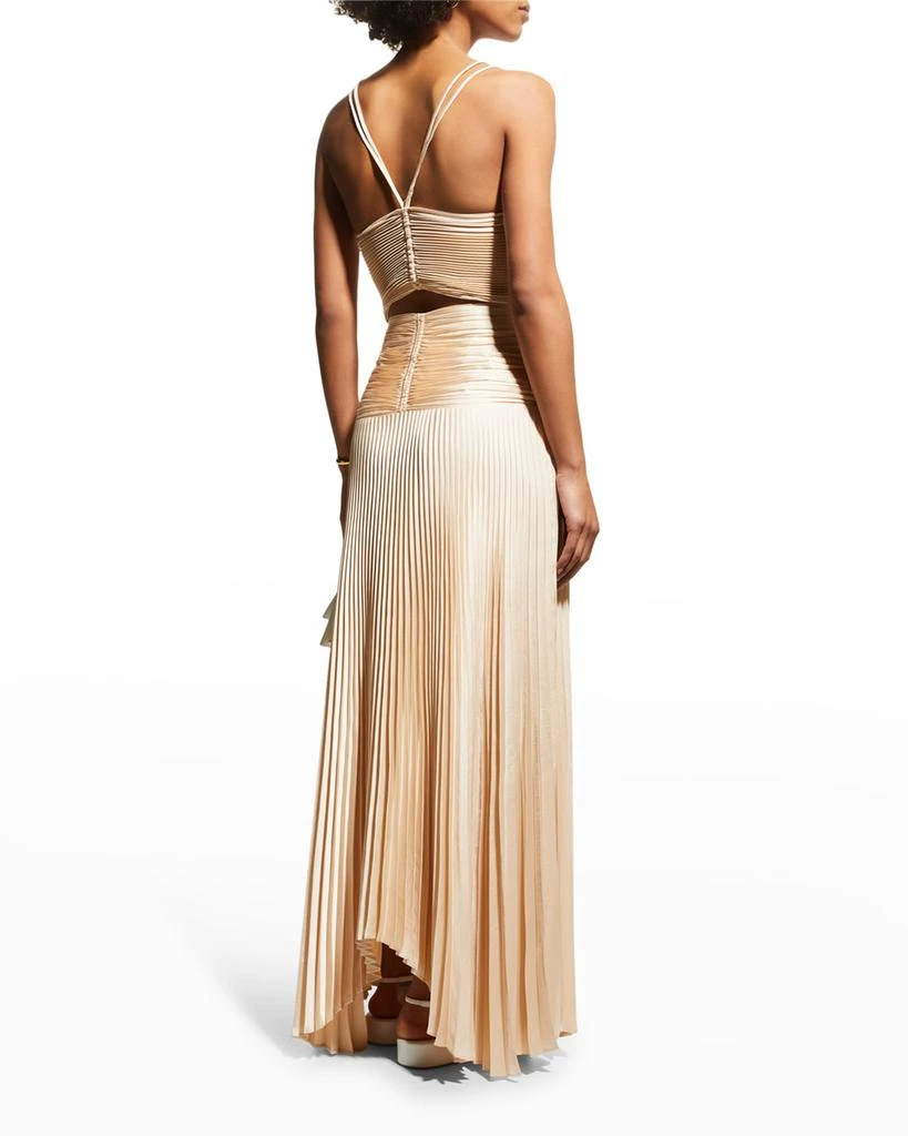 商品A.L.C.|Ari Satin Strappy Pleated Crop Top,价格¥562,第4张图片详细描述