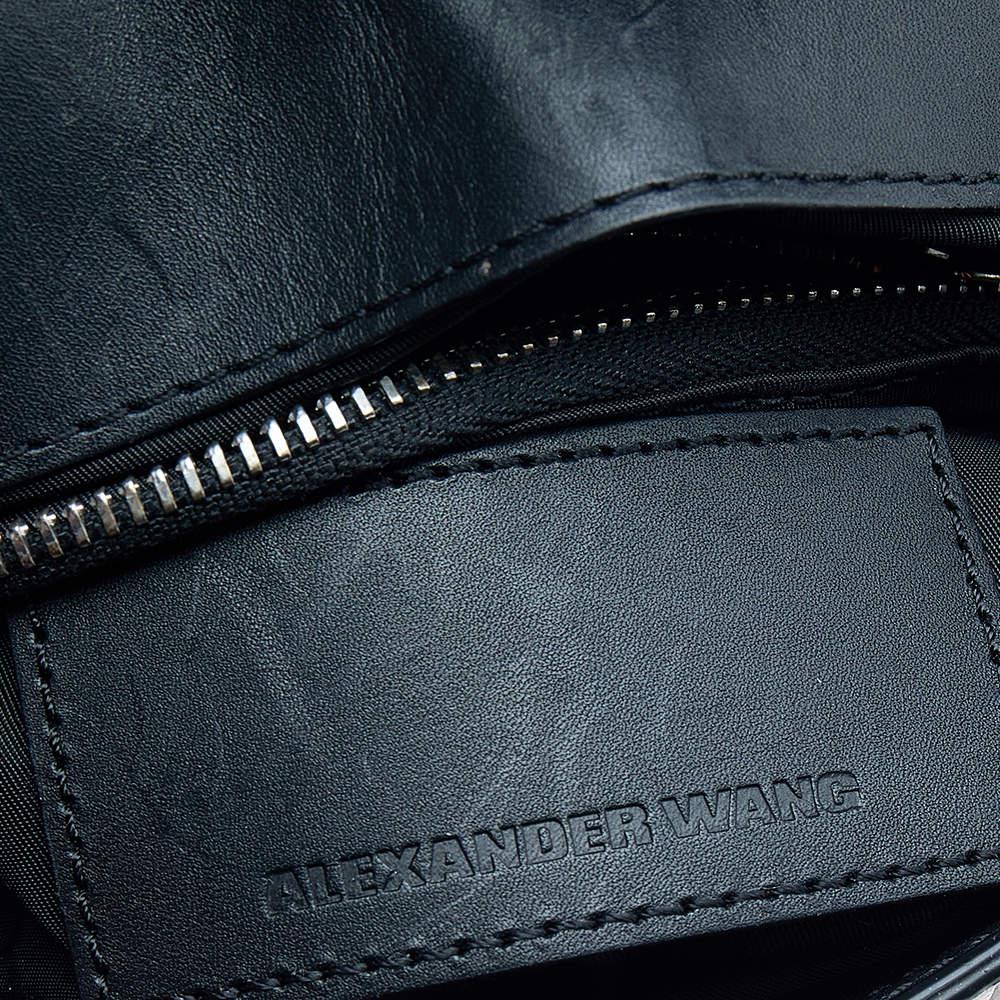 Alexander Wang Grey/Black Croc Embossed Leather Mini Marion Prisma Shoulder Bag商品第8张图片规格展示