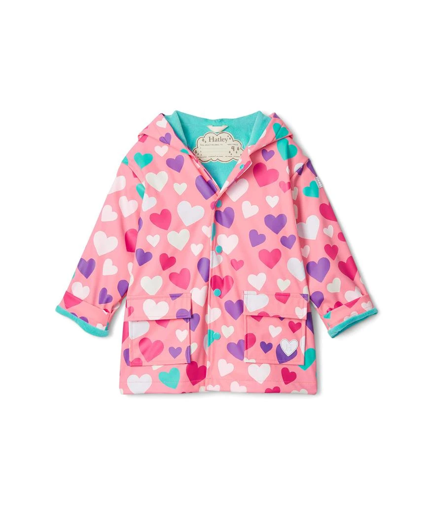 商品Hatley|Colourful Hearts Colour Changing Raincoat (Toddler/Little Kids/Big Kids),价格¥401,第1张图片