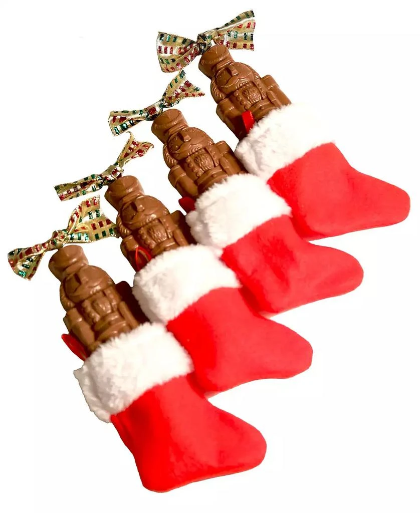 商品Betsy Ann Chocolates|Betsy Ann Chocolate Nutcracker Stocking, Pack of 4,价格¥252,第1张图片