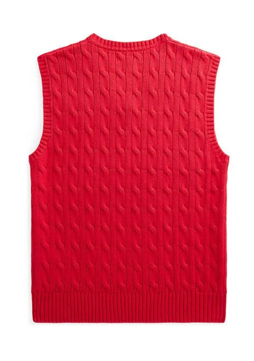 商品Ralph Lauren|Lauren Childrenswear Boys 8 20 Cable Knit Cotton Sweater Vest,价格¥289,第2张图片详细描述