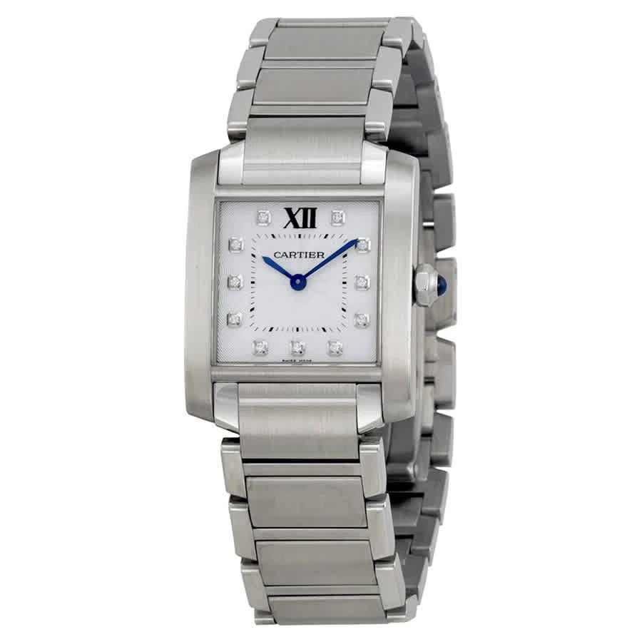 商品Cartier|Tank Francaise Silver Dial Ladies Watch WE110007,价格¥35429,第1张图片