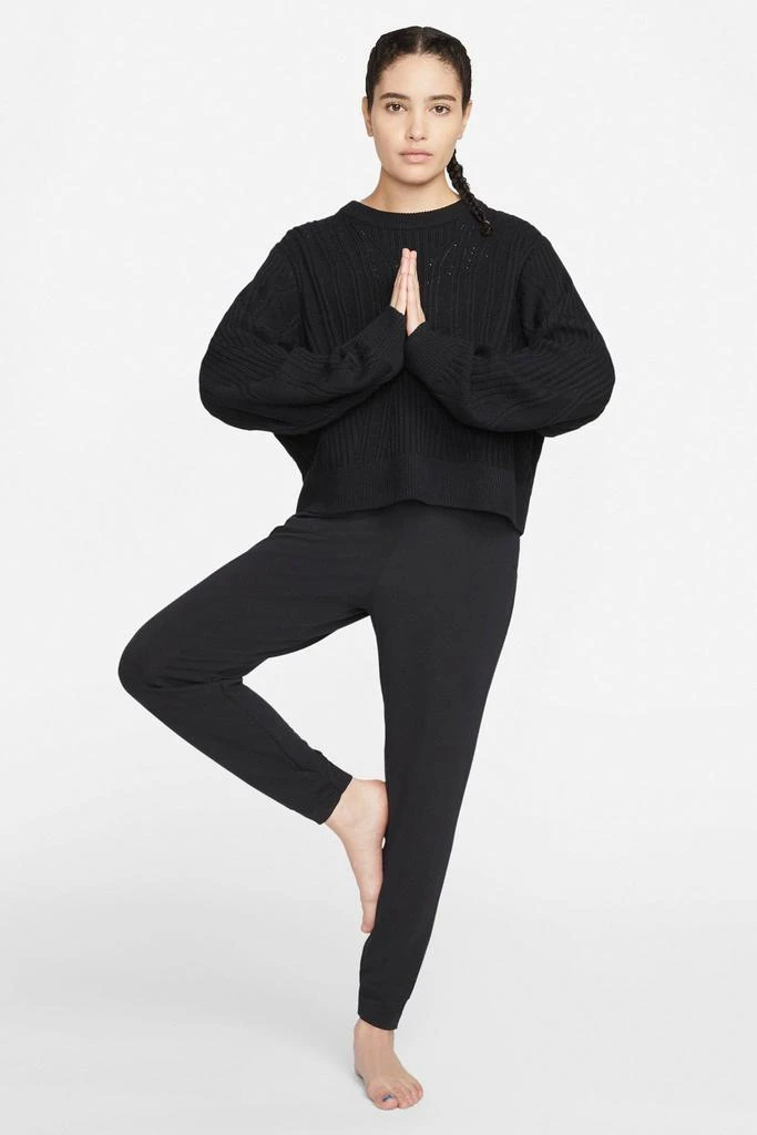 商品NIKE|Yoga Dri-FIT 7/8 Fleece Joggers - Black/Iron Grey,价格¥566,第5张图片详细描述