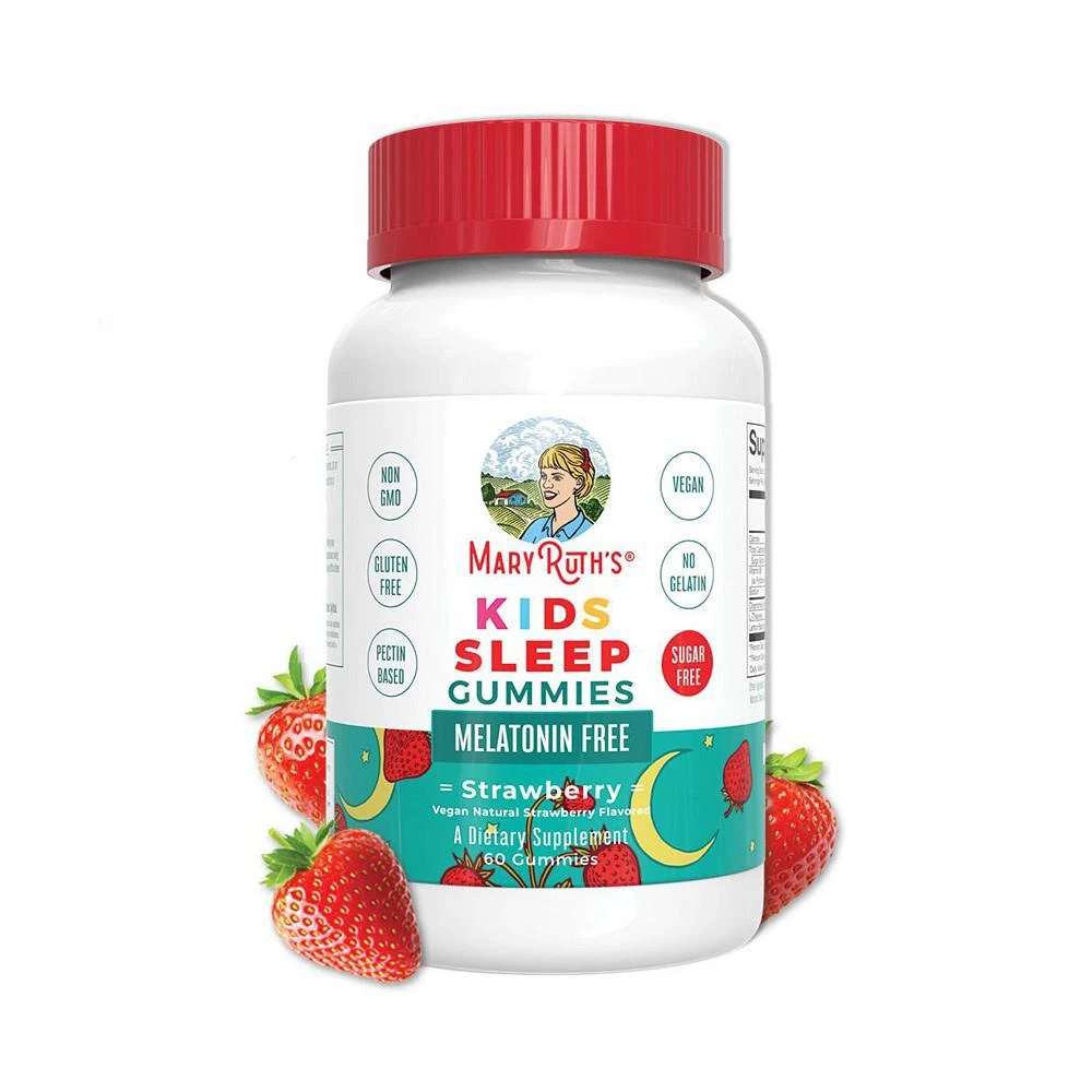 商品MaryRuth Organics|Kids Sleep Gummies No Melatonin, Strawberry, 60ct,价格¥171,第1张图片