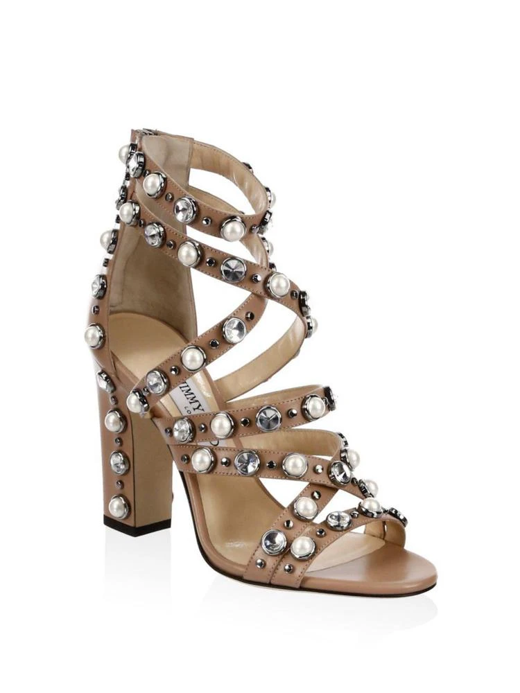 商品Jimmy Choo|Jimmy Choo - Moore Beaded Sandals,价格¥5982,第1张图片