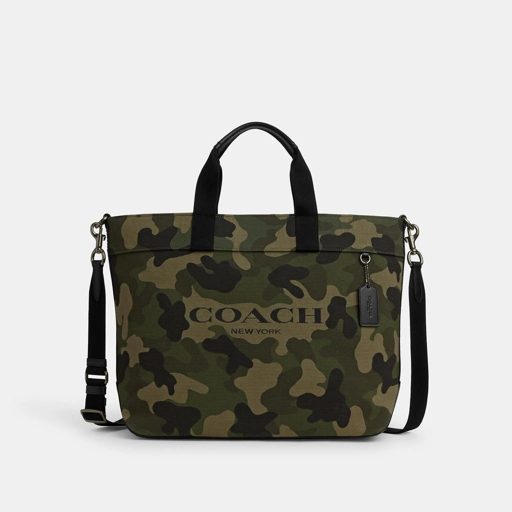 商品Coach|Coach Outlet Tote 38 With Camo Print,价格¥1965,第2张图片详细描述