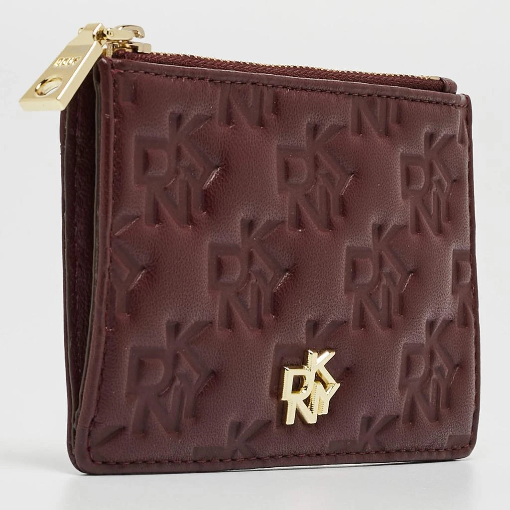 商品DKNY|DKNY Burgundy Signature Embossed Leather Catherine Key Card Case,价格¥1048,第3张图片详细描述