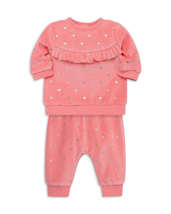 商品Little Me|Girls' Metallic Hearts Velour Top & Pants Set - Baby  ,价格¥144,第3张图片详细描述