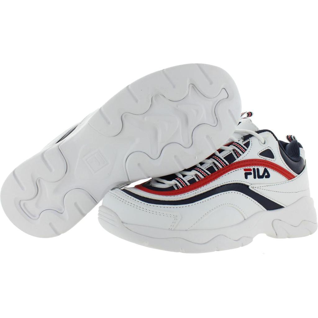 Fila Mens Ray Faux Leather Low Top Sneakers商品第6张图片规格展示