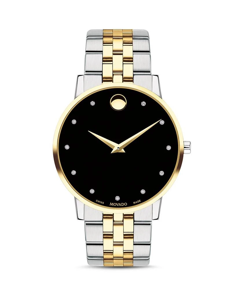 商品Movado|Museum Classic Two-Tone Diamond-Index Watch, 40mm,价格¥8381,第1张图片