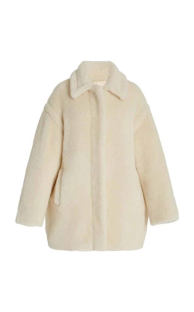商品Max Mara|Max Mara - Women's Viale Alpaca; Wool; and Silk Teddy Coat - White/brown - Moda Operandi,价格¥8942,第1张图片