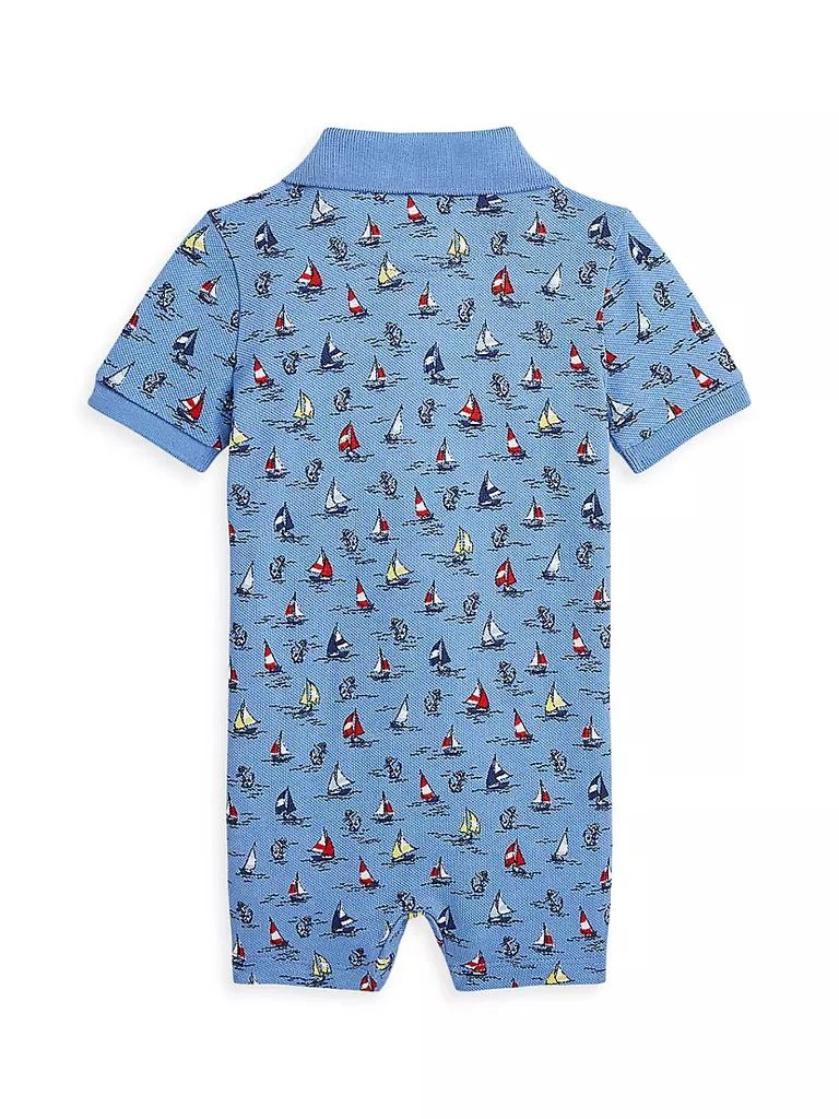 商品Ralph Lauren|Baby Boy's Sailboat Print Polo Romper,价格¥203,第2张图片详细描述