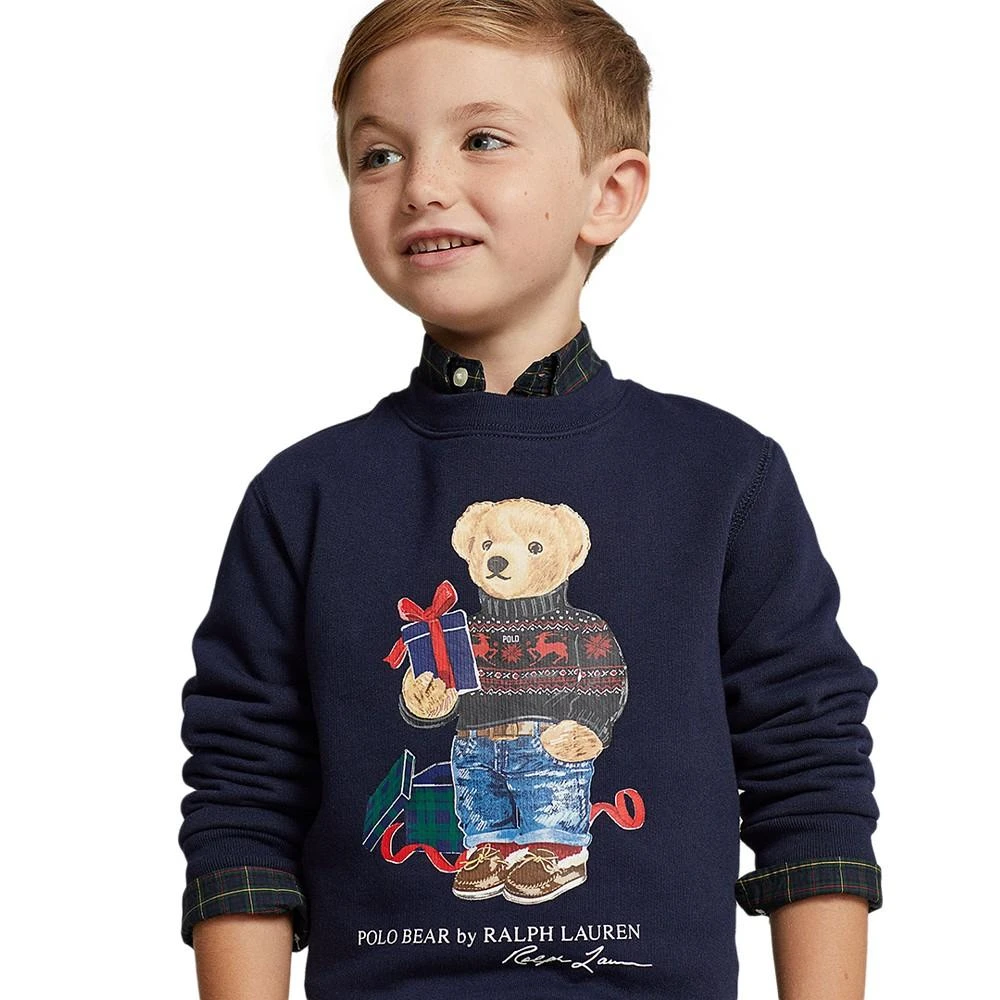商品Ralph Lauren|Toddler and Little Boys Polo Bear Fleece Sweatshirt,价格¥380,第3张图片详细描述