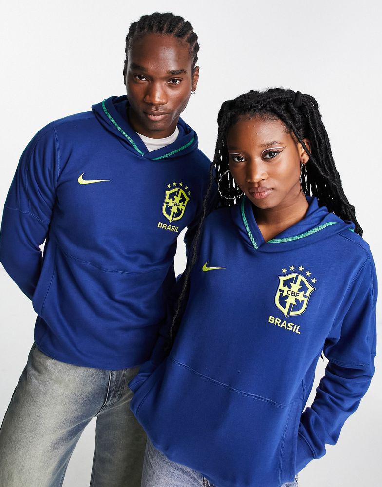 Nike Football World Cup 2022 Brazil unisex travel fleece hoodie in navy商品第1张图片规格展示