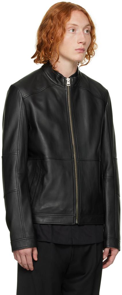 Black Lokis Leather Jacket商品第2张图片规格展示