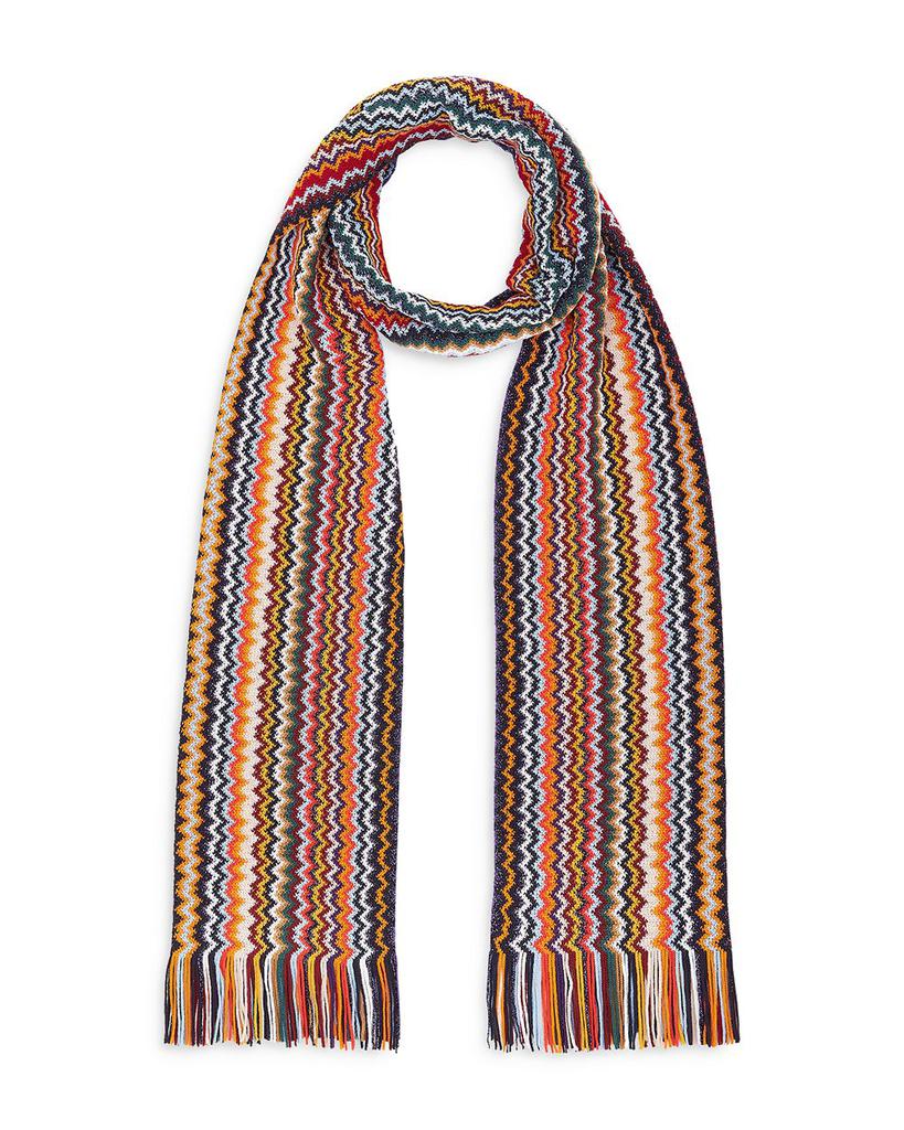 Striped Fringe Scarf商品第1张图片规格展示