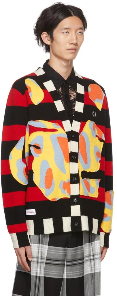 商品Charles Jeffrey Loverboy|Multicolor Fred Perry Edition Striped Intarsia Cardigan,价格¥1758,第2张图片详细描述
