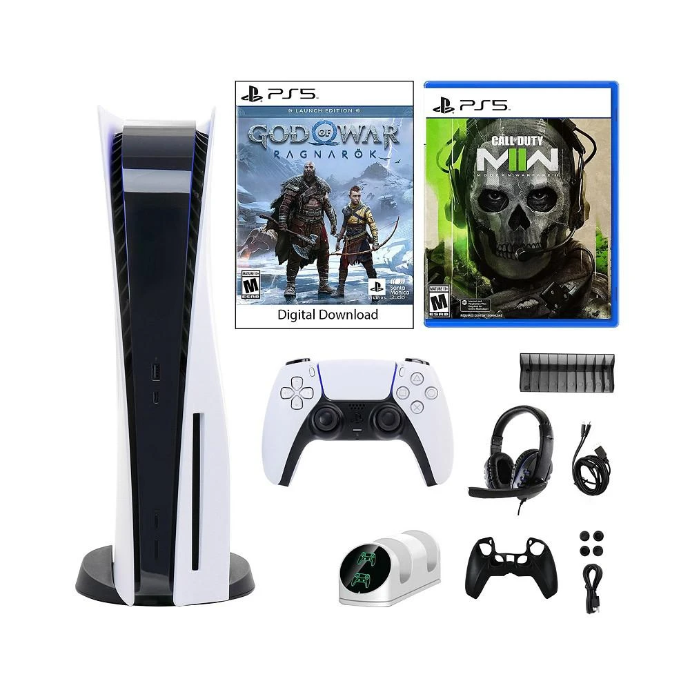 商品Playstation|PS5 God of War Console w/ Accessories and COD Modern W Warfare II,价格¥5980,第1张图片