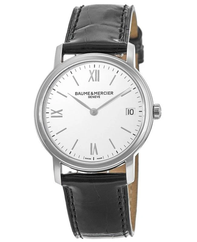商品Baume & Mercier|Baume & Mercier Classima Quartz Silver Dial Leather  Women's Watch 10148,价格¥4498,第1张图片