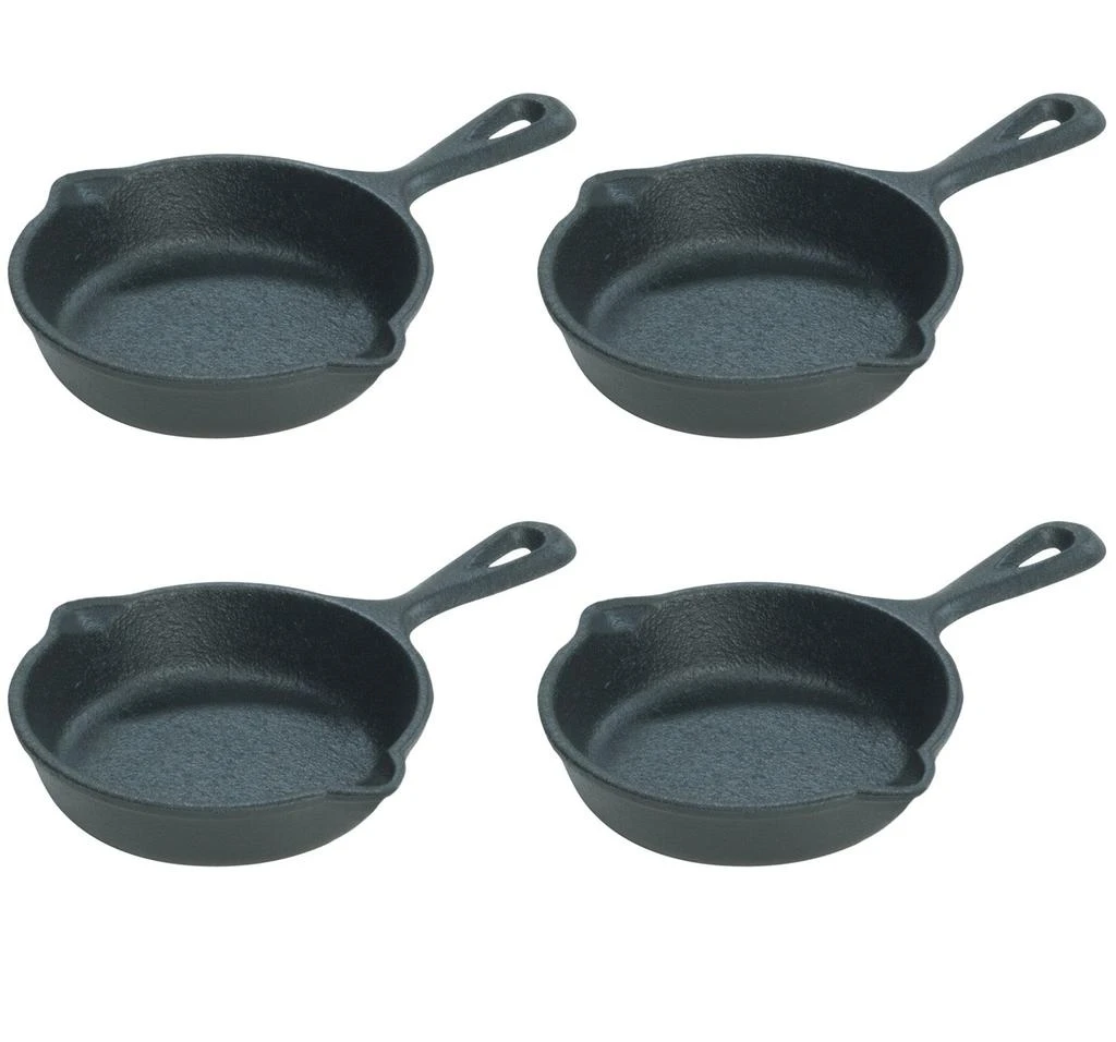 商品Lodge|3.5 Inch Seasoned Cast Iron Mini Skillet, Set of 4,价格¥395,第1张图片
