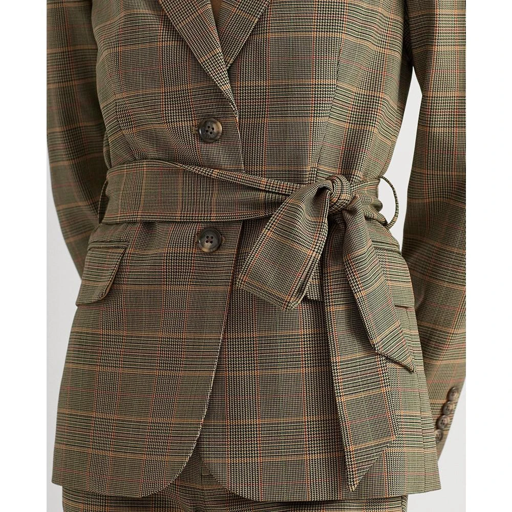 商品Ralph Lauren|Women's Checked Plaid Wool-Blend Twill Blazer,价格¥2582,第3张图片详细描述