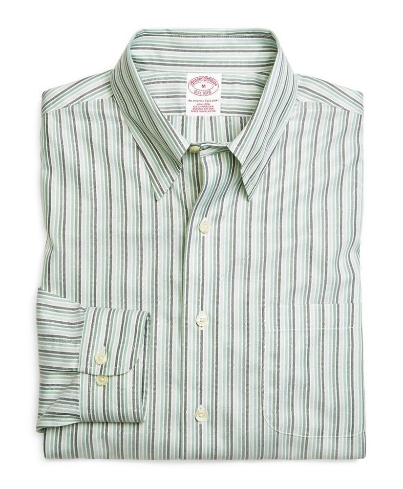Madison Relaxed-Fit Sport Shirt, Supima® Cotton Non-Iron Tonal Stripe Twill商品第1张图片规格展示