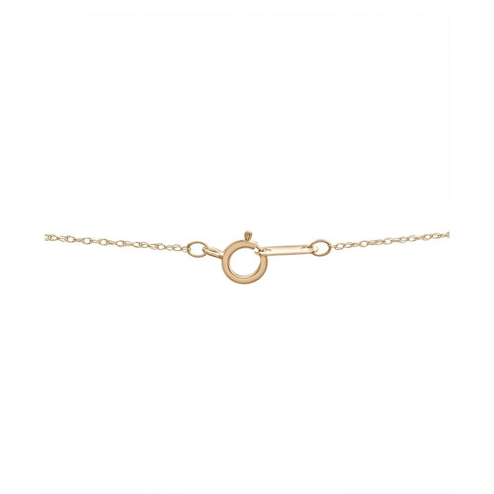 商品Macy's|Diamond Solitaire Flower 18" Pendant Necklace (1/4 ct. t.w.) in 14k Gold, Created for Macy's,价格¥7879,第6张图片详细描述